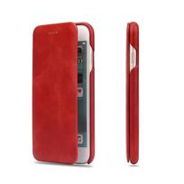 100% Originalus natūralios odos atverčiamas dėklas iPhone 7 8 17 18 16 17E 16E Air 14 15 Pro Max 12 13 Įmontuotas magnetas Tikros odos dėklas iPhone 7 raudona