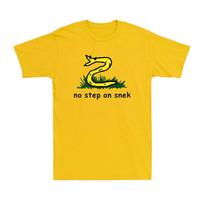 No Step On Snek Funny Gadsden Flag Snake Novelty Vintage Men's T-Shirt S yellow