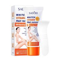 Hair Removal Cream with for Women, Gentle Depilatory Cream for Smooth Skin, 60g One Size white