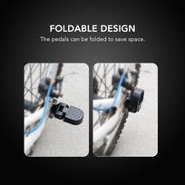 1 Pair Bicycle Rear Pedals Footrest Electric Bike Footpegs Mountain Bikes Rear Pedals juoda