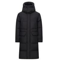 Unisex Žieminis Pūkų Paltas Su Gaubtu Šilta Pūkinė Striukė Vyrams Moterims Mada Juodas Storas Parkas Viršutinis Drabužis S juoda