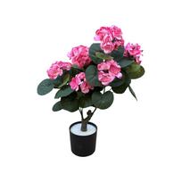 Artificial Potted Plants And Artificial Begonia Flower Pots One Size rožinė