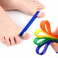 4Pcs Toe Stretcher Bands for Exercise Stretch Silicone Premium Bunions beige