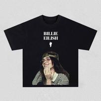 Summer Billie Eilish Y2k Graphics Cotton Unisex Shirt 2026 New Short Sleeve Unisexs and Womens Fashion Hiphop Tshirt S white