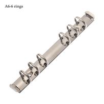 Accessory Refillable Notepad Ring Binder Notebook Binding Hoops Loose-leaf File Folder Binder Clip A6-6 rings gray