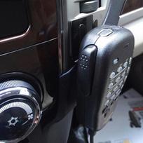 Automobilinis mikrofono laikiklis CB mikrofono pakabukas Radijo stoties mikrofono laikiklis Mobiliojo radijo stoties mikrofono kabliukas juoda