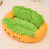 Pet Bed Hot Dog House Lounger Bed Kennel Mat Soft Fiber Pet Dog Puppy Warm Removable Washable Waterlon for Cats (Green,55x45x21cm) žalia