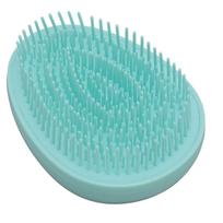 5pcs Smooth Tips Detangling Hair Brush Rounded Teeth Egg Shape Hairbrush  For Salon Use blue