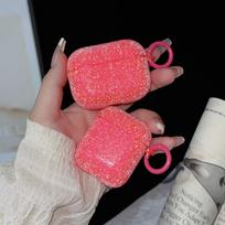 For Airpods 4 ANC 3 2 1 Glitter Rhinestone Case For Airpods Pro 3 Bling Matte Plastic Protective Earphone Shell+Metal Buckle For Airpods pro