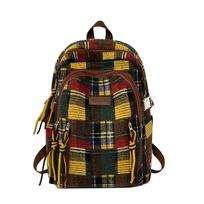 Schoolbag British style sub-student schoolbag Japanese ins retro backpack niche design backpack computer bag Single pack black