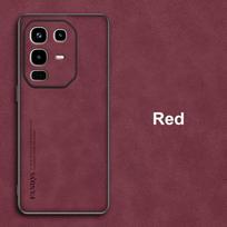 For Infinix Note 50 Pro 4G Case Luxury PU Leather Phone Case For Infinix Note 50 4G Note50 Back Cover Silicone Full Protection Infinix Note 50 4G raudona