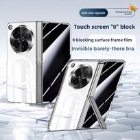 For OPPO Find N6 Case Luxury Plating transparent holder Stand magnetic MagSafe Protective Back Cover case For OPPO Find N6 Shell OPPO Find N6 sidabras