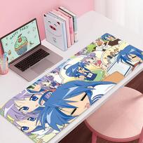 Anime Mouse Pad Large Gaming Laptop Accessories Deskmat Desk Protector Anime Konata Izumi Rubber Keyboard Mat Kawaii Mousepad 800x300x2mm gray