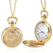 Vintage Pocket Watch Necklace Pendant for Men Women - Stylish Timepiece Jewelry One Size auksas
