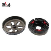 Glixal Racing Clutch Bell Clutch Shoe for Jog 50 Jog 90 3WF, Axis 90, Vino 90, BWS100, Minarelli 2T 1E40QMB Scooter Engine black