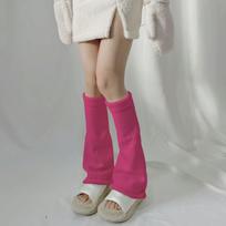 Y2K Leg Cover Winter Warm Calf Stocking Set Lolita Jk Girls' Calf Knitted Stocking Set One size fits all gray