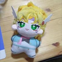Jojo'S Bizarre Adventure Cezario pliušinis lėlė 10cm pakabukas kimštas žaislas gerbėjo dovana Cezaris Antonijus Zeppeli kuprinė pliušinė lėlė 10cm white
