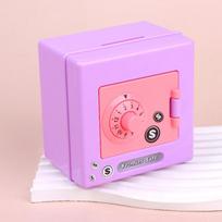 Mini Combination Lock Piggy Bank Kids Safe Box Money Saving Coin Bank Rotating Password Cash Coins Saving Box Bank Children Gift violetinė