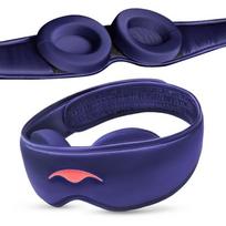 Manta Silk Sleep Mask 22 Momme Silk Blackout Comfort Adjustable Purple blue