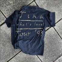 1993 Tina Turner What'S Love Tour Washed T-Shirt Black L XXXXL black