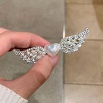 Korean Wing Heart Angel Hair Clip – Unique, Versatile & Delicate Accessory No Size Specification gray