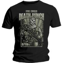 Five Finger Death Punch T-Shirt: War Soldier OFFICIAL NEW 2XL gray