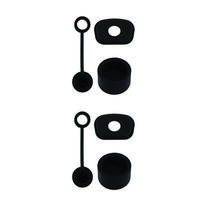 6 Piece Accessories for Stanley Cup 1.0 2.0 40oz/ 30oz Tumbler Silicone Spill Proof Stopper Set Straw Cap Leak Stopper black