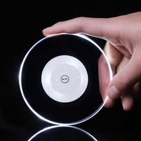 High Quality Acrylic LED Luminous Coaster White Multicolor 10CM Luminous Colorful Coaster Ultra-thin Cocktail Coaster Bar balta