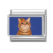 Cat Dag Animal Pattern Charm Italian Links Fit 9mm Bracelet Making DIY Jewelry 9mm blue