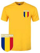 Rumunijos futbolo marškinėliai | 2026 m. taurės geltonas sportinis vėliavos įkvėptas marškinėlis S white
