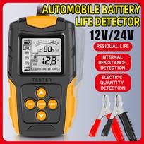 Digital Display Battery Tester for 12V/24V Car Storage Red TK-100 English red