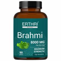 ERTHRI Bacopa Monnieri/Brahmi Tablet - 8000mg, 90 tablets