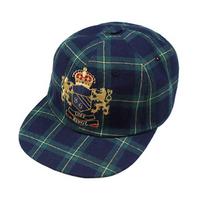 Leopeukingjeu Gold Crest Tartan Check 6-Panel Cap black