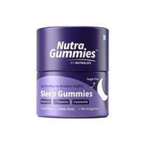 NutraGummies Sleep Gummies | Melatonin with L-Theanine, Chamomile & Valerian Root | Deep Sleep & Relaxation Support | Sugar Free Vegan Gummies