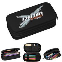 Can I Am Team Off-Road Or On-Road BRP ATV Pencil Cases for Student School Pen Box Pencil Bag Big Capacity Pencil Pouch 21x10.5x5cm gray