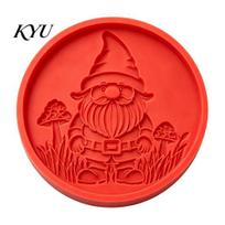 Customizable Garden Stepping Stones Stone Silicone Mold, Sunflower/Butterfly/Bee/Pumpkin/Snowflake/Mushroom/Fairy Paver Molds, Reusable Concrete G red