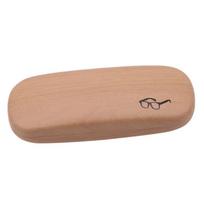 High Quality Wood Grain Hard Hard Shell Glasses Case,Eye Glass Carry Case for Men Women PU Leather Eyeglass Box Holder beige