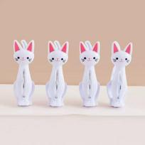 4pcs Cute Shape Clips|Clothes Pegs|Pins-Binder Clips|Office Clips||Suitable for Home, Outdoor, Clothes Storage Organization balta
