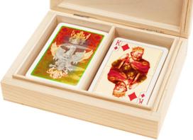 Piatnik Lux Polonia Playing Cards In A Wooden Box
