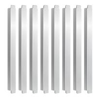 8PCS Stainless Steel Catering Equipment Table Adapter Rod Metal Buffets Organizers Brackets for Food Service Accessories 1 white