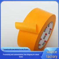 Washi Tape for Spray Painting, Masking, and Color Separation - Car and Furniture Decoration, Yellow 10mm width, 50m length orange