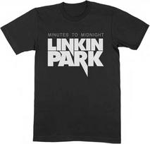 Linkin Park Minutes to Midnight White Logo Black T-shirt S white