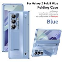 For Samsung Galaxy Z Fold 8 Ultra Case Hard with Stand Tempered Glass Film Protective Back Cover for Z Fold 8 7 6 5 Phone Shell Galaxy Z Fold 8 Ultra auksas