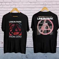 2025Mada Oficialūs Vyriški Linkin-Park From Zero Pasaulinio Tour Marškinėliai Unisex Harajuku Apvalia Kaklo Trumpomis Rankovėmis Pop Muzikos Marškinėliai Gerbėjo Dovana S gray