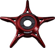 Daiwa SLP WORKS SLPW Screwless Zion Star Drag for Baitcasting Red Reels, black