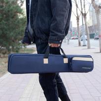 Flute Carry Bag Carrying Handle Accessories Can Hold 7 Flutes with Side Pocket Adjustable Shoulder Blue 75cm black
