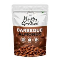 Nutty Gritties Party snacks Barbeque Almonds (BBQ) 200g - Healthy Party Snack, Dry Roasted, Non Fried, Zero Oil, Crunchy, Tasty 200GM white