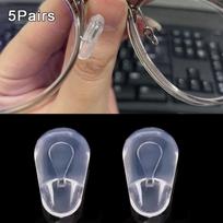5 poros silikoninių nosies pagalvėlių, vienetinių akinių, įstumiamos silikoninės oro kameros nosies pagalvėlės 5Pairs gray