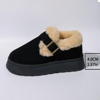 Nauji moteriški žieminiai lauko batai su vilnos pamušalu, storapadžiai, Birkenstock stiliaus, medvilne paminkštinti sniego batai 41 žalia