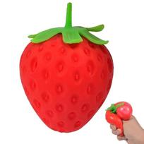 Cute Cute Shape Strawberry Squeeze Toy Soothing Texture Slow Rising Fidget Stress Ball Stress Relieving Ball Focus Improvement raudona